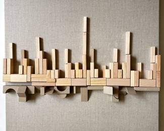 Stephanie Reit Original Mixed Media Wood On Canvas Art
Lot #: 32