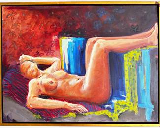 Stephanie Reit Original Oil Painting On Canvas, Reclining Nude
Lot #: 57