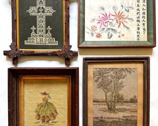 Vintage Art: Chinese Silk Embroidery, Needlepoint, Tapestry & Paper Lacework
Lot #: 131
