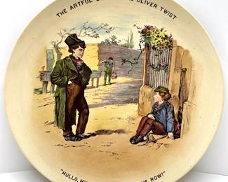 Vintage Wileman & Co Faience The Foley Collectors Plate The Artful Dodger & Oliver Twist, England
Lot #: 64