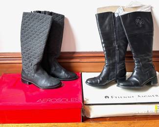 2 Pairs Women's Tall Black Boots: Etienne Aigner & Aerosoles, Sizes 6.5 & 7
Lot #: 52