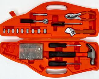 Car Repair Tool Kit In Car Shaped Box With Handle
Lot #: 86