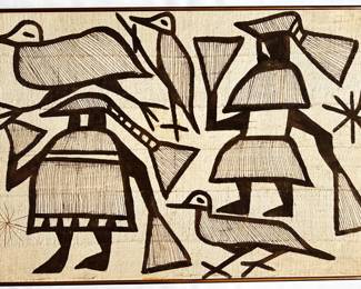 Vintage Original African Mud Cloth Painting
Lot #: 21