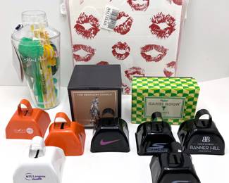 New Kiss Gift Boxes, Cocktail Hour Kit, New Candle, Sports Trivia Cards & 7 Noise Makers For Cheering
Lot #: 153