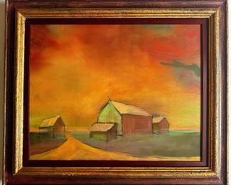 Stephanie Reit Original Oil Painting On Canvas Of Hamptons Barns
Lot #: 29