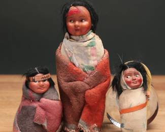 1950s Native American Bully Good Skookum Dolls