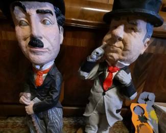 Vintage Plaster Charlie Chaplin and WC Fields from the 60's 