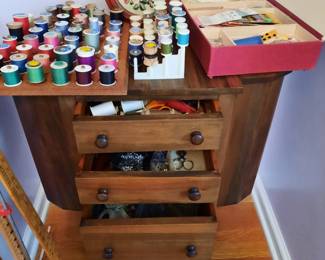 Vintage Sewing Cabinet with tools