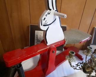 Hand Made Rabbit Teeter Totter For One