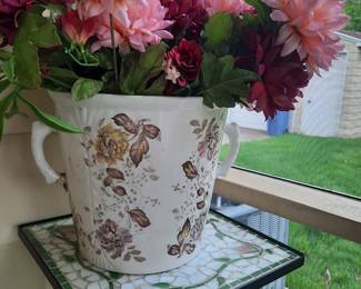 Vintage Porcelain Flower Pot