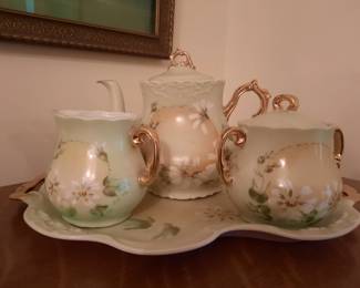 Antique Hand Painted Tea Serving Set