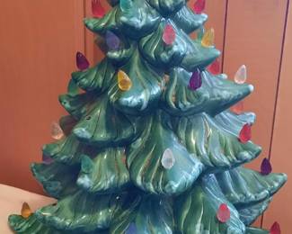 Large( rare) Ceramic light up Christmas tree