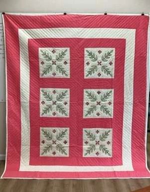 Pink And White Quilt vintage