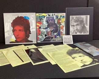 002 Bob Dylan Biograph 5 Record Book Deluxe Edition, Drawing numbered signed By Kutno, Sony Biography