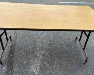 Two Metal Laminite Folding Tables Rectangular and Square