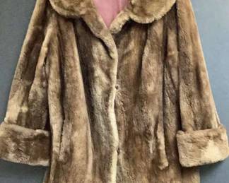 Faux Fur Coat Medium 30 Long