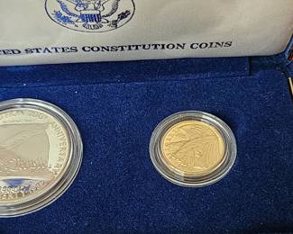 United States Constitution coin set with $5 gold coin