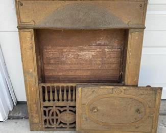 Antique Cast Iron Fireplace Insert