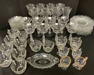 Cambridge Chantilly Etched Crystal With Others