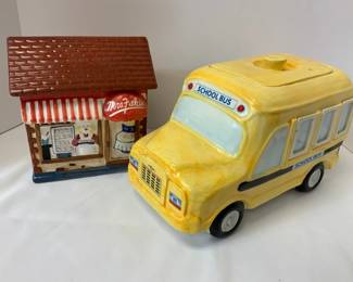 School Bus Mrs. Fields Cookie Jars