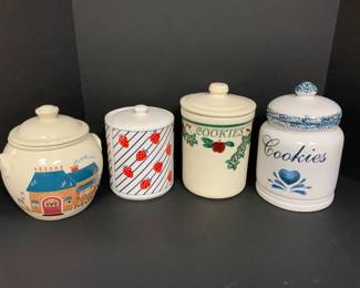 Cookie Jars Including One From Crock Shop