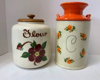 Milk Can Cookie Jar Flour Container 