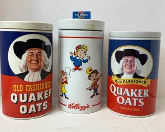  011 Quaker Oats Kelloggs Cookie Jars