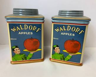 Vintage Label Cookie Jars