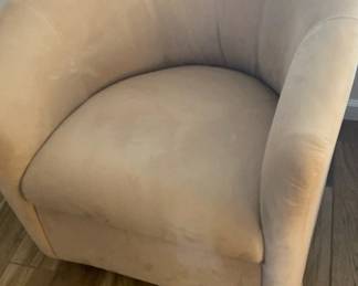 Another Natuzzi Suede Swivel Chair 