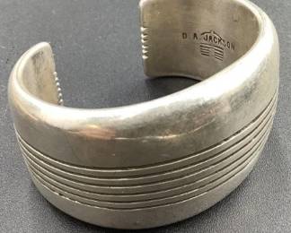Stamped D.A. Jackson silver cuff