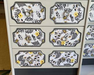 Pair of
Painted bee themed night stands
