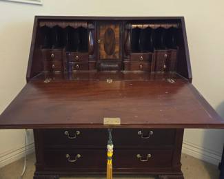 Mahogany Chippendale Secretary Desk 