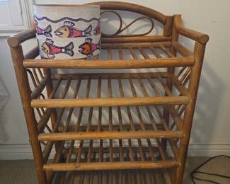Vintage Rattan Shelf 