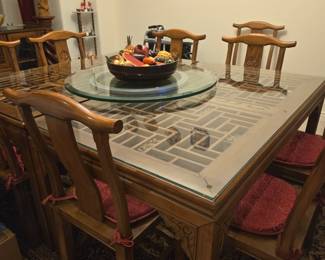 Gorgeous Teakwood Dining Table with 12 Chairs 