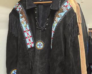 Vintage Suede Jacket with Bead Work 