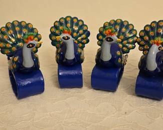 Vintage Peacock Napkin Holders
