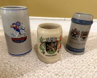 Stoneware Beer Mugs - Heidelberg