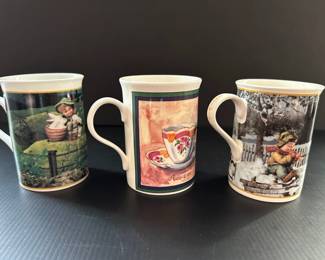 M.I. Hummel fine bone china - Playmates and Winter Song.      Heirloom fine bone china mug (middle)
