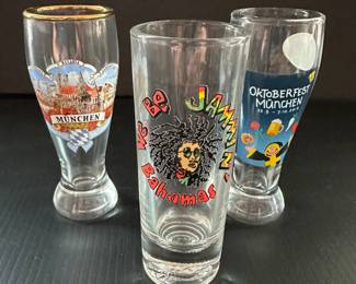 Collectable shot glasses - Oktoberfest Munchen and We Be Jammin, Bahamas
