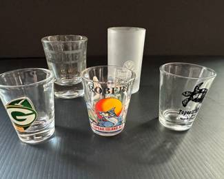 Collectable shot glasses. Greenbay Packers