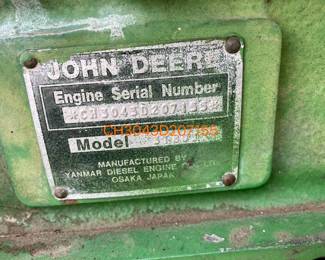 Vintage finely tuned John Deere Tractor plus mower deck, snow plow and trailer