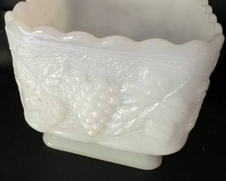 Milk glass bowl