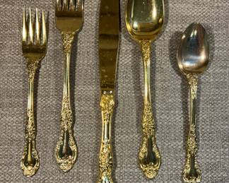 Gold plated flatware