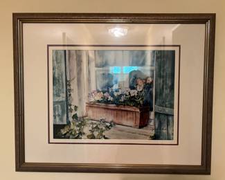 Framed print signed and numbered by Janice R. Beck