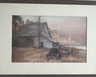 Framed print signed by Ron Hampton