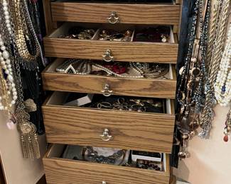 Chest full of costume jewelry!