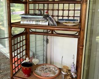 Bamboo and rattan shelves (1 of 2)