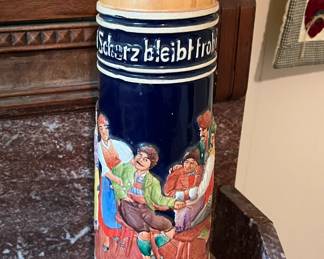 Large German beer stein