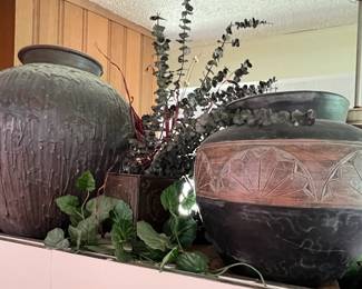 Large pottery urns