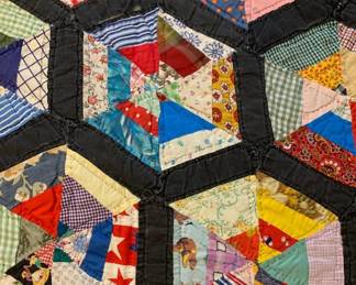 One of several vintage handmade quilts